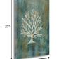 HomeRoots 21" Blue Sea Coral Giclee Wrap Canvas Wall Art