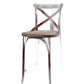 HomeRoots 21" Brown And Red Iron Bar Chair