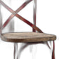 HomeRoots 21" Brown And Red Iron Bar Chair