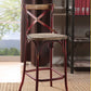 HomeRoots 21" Brown And Red Iron Bar Chair