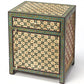 HomeRoots 21" Brown Standard Accent Cabinet With One Drawer in Green and Ivory Finish
