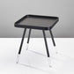 HomeRoots 21" Contemporary Wood Grain Tray Top Side End Table in Matte Black Finish