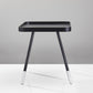 HomeRoots 21" Contemporary Wood Grain Tray Top Side End Table in Matte Black Finish
