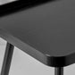 HomeRoots 21" Contemporary Wood Grain Tray Top Side End Table in Matte Black Finish