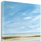 HomeRoots 21" Empty Beach on a Bright Sunny Day Giclee Wrap Canvas Wall Art
