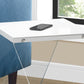 HomeRoots 21" End Table With ShelfWith Clear and White Finish