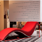 HomeRoots 21" Faux Leather Leisure Lounge With Metal Frame in Red Finish