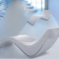 HomeRoots 21" Faux Leather Leisure Lounge With Metal Frame in White Finish