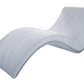 HomeRoots 21" Faux Leather Leisure Lounge With Metal Frame in White Finish