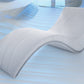 HomeRoots 21" Faux Leather Leisure Lounge With Metal Frame in White Finish