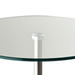 HomeRoots 21" Glass Round End Table in Silver and Clear Finish