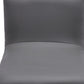 HomeRoots 21" Iron Swivel Backless Adjustable Height Bar Chair With Gray and Silver Finish