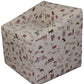 HomeRoots 21" Modern Beige Whimsical Cats in London Cubed Accent Storage Chair