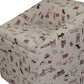 HomeRoots 21" Modern Beige Whimsical Cats in London Cubed Accent Storage Chair