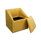HomeRoots 21" Modern Cubed Accent Storage Chair in Yellow Gold Finish