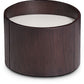 HomeRoots 21" Round Modern End Table in Brown Oak Finish