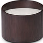 HomeRoots 21" Round Modern End Table in Brown Oak Finish