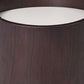 HomeRoots 21" Round Modern End Table in Brown Oak Finish