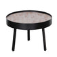 HomeRoots 21" Round Modern Industrial Multi Grain Coffee Table