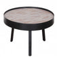 HomeRoots 21" Round Modern Industrial Multi Grain Coffee Table