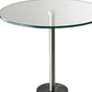 HomeRoots 21" Silver And Clear Glass Round End Table