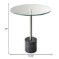 HomeRoots 21" Silver And Clear Glass Round End Table