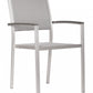 HomeRoots 21" White Aluminum Arm Chair in Set Of Two