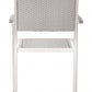 HomeRoots 21" White Aluminum Arm Chair in Set Of Two