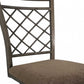 HomeRoots 21' x 17' x 44' 2-Piece Fabric And Antique Swivel Bar Chair