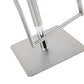HomeRoots 21 x 20 x 36-46 White Stainless Steel Bar Stool
