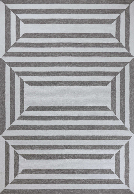 HomeRoots 21 x 34 UV treated Polypropylene Oatmeal Area Rug
