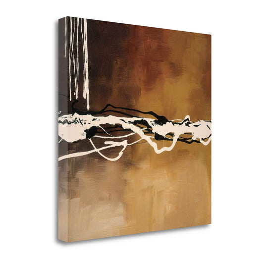HomeRoots 22" Abstract Shades of Brown 1 Giclee Wrap Canvas Wall Art