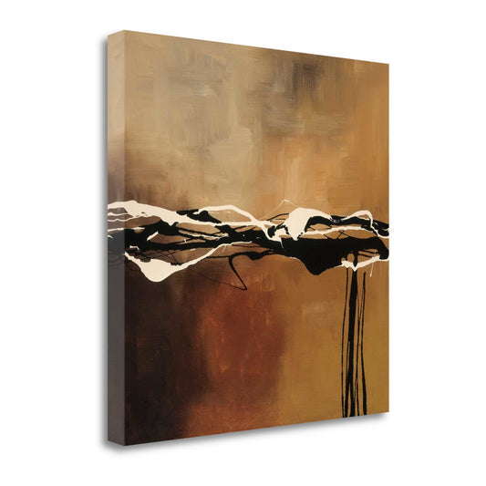 HomeRoots 22" Abstract Shades of Brown 2 Giclee Wrap Canvas Wall Art