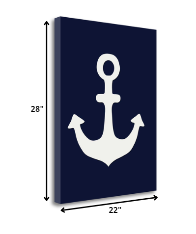 HomeRoots 22" Anchor's Down Giclee Wrap Canvas Wall Art