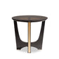 HomeRoots 22" Black Crocodile And Rosegold End Table