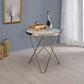 HomeRoots 22" Brass And Clear Glass Round End Table