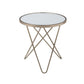 HomeRoots 22" Brass And Clear Glass Round End Table