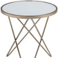 HomeRoots 22" Brass And Clear Glass Round End Table