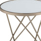HomeRoots 22" Brass And Clear Glass Round End Table