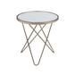 HomeRoots 22" Brass And Clear Glass Round End Table