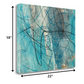 HomeRoots 22" Bright Blue Abstract Print Giclee Canvas Wall Art