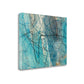 HomeRoots 22" Bright Blue Abstract Print Giclee Canvas Wall Art