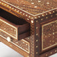 HomeRoots 22" Brown And White Solid Wood Frame Standard Accent Chest With Two Drawers