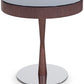 HomeRoots 22" Brown Oak Veneer Round End Table