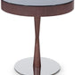 HomeRoots 22" Brown Oak Veneer Round End Table