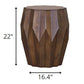HomeRoots 22" Deep Brown And Dark Brown Solid Wood End Table