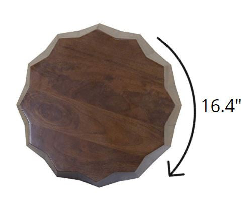 HomeRoots 22" Deep Brown And Dark Brown Solid Wood End Table
