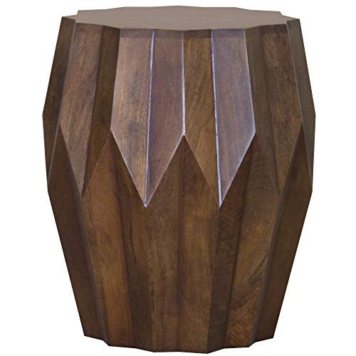 HomeRoots 22" Deep Brown And Dark Brown Solid Wood End Table
