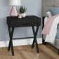 HomeRoots 22" End Table With Drawer in Black Finish
