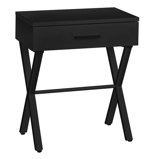 HomeRoots 22" End Table With Drawer in Black Finish